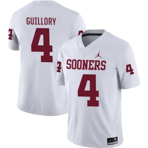 #4 Courtland Guillory OU White Men's Jersey Alumni College Football