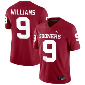 #9 Gentry Williams Sooners Crimson Mens Jersey University College Football