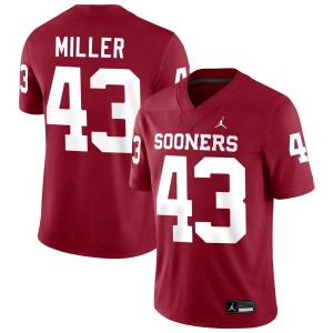 #43 Grayson Miller Oklahoma Crimson Men Jerseys Game College Football