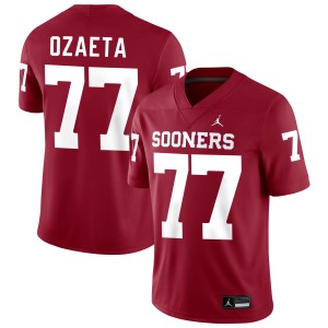 #77 Heath Ozaeta Oklahoma Crimson Men's Jerseys NCAA College Football