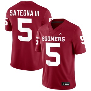 #5 Isaiah Sategna III OU Crimson Men's Jersey Official College Football