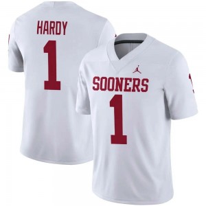 #1 Jaydan Hardy Oklahoma Sooners White Men's Jerseys Game College Football