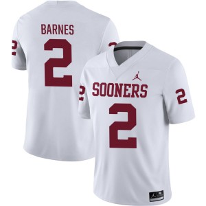 #2 Jovantae Barnes OU Sooners White Mens Jerseys Alumni College Football