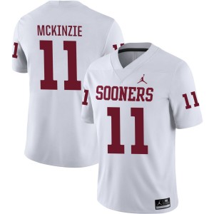 #11 Kobie McKinzie Sooners White Men's Jersey Official College Football