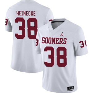 #38 Owen Heinecke Oklahoma White Men's Jerseys Player College Football