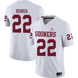 #22 Peyton Bowen Oklahoma White Men's Jersey High School College Football