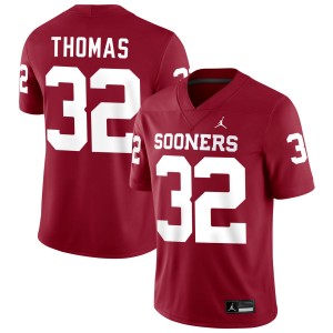#32 R Mason Thomas Boomer Sooner Crimson Mens Jerseys Limited College Football