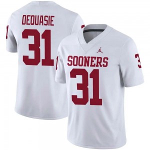 #31 Reed DeQuasie Boomer Sooner White Men Jerseys Replica College Football
