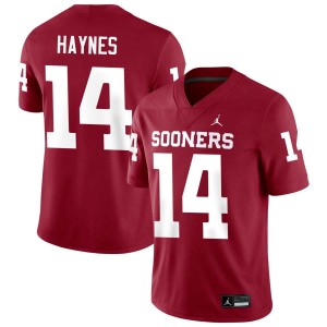 #14 Trystan Haynes OU Sooners Crimson Men's Jersey NCAA College Football