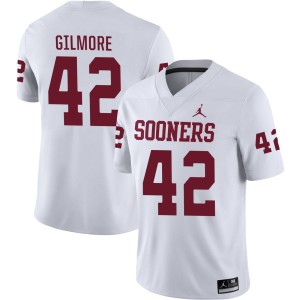 #42 Wyatt Gilmore Oklahoma White Men's Jerseys High School College Football
