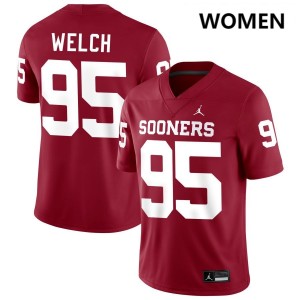 #95 Austin Welch OU Crimson Women Jersey Limited College Football