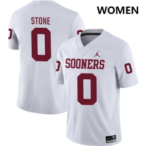 #0 David Stone Sooners White Womens Jerseys Alumni College Football