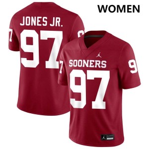 #97 Marvin Jones Jr. Boomer Sooner Crimson Women Jersey Limited College Football