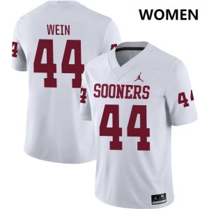 #44 Taylor Wein Boomer Sooner White Women's Jersey Official College Football