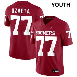 #77 Heath Ozaeta Oklahoma Crimson Youth Jersey Alumni College Football