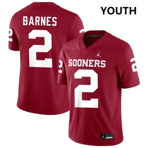 #2 Jovantae Barnes Oklahoma Crimson Youth Jerseys NCAA College Football