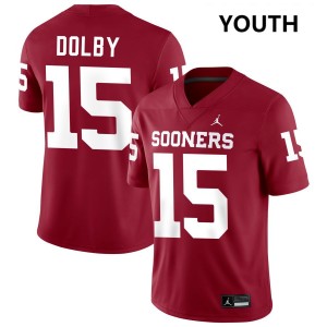 #15 Kendel Dolby OU Crimson Youth Jersey Replica College Football