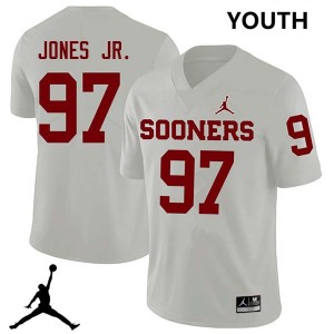 #97 Marvin Jones Jr. Boomer Sooner White Youth Jersey 2025-26 College Football