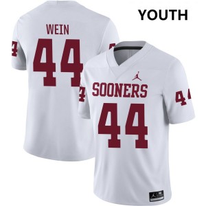 #44 Taylor Wein Oklahoma White Youth Jersey 2025-26 College Football