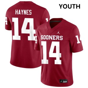 #14 Trystan Haynes Oklahoma Crimson Youth Jerseys Alumni College Football