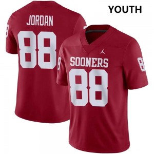 #88 Jacob Jordan OU Sooners Crimson Youth Jerseys Limited College Football