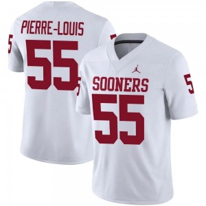 #55 Eddy Pierre-Louis OU White Men Jerseys Player College Football