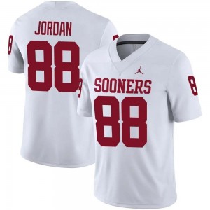 #88 Jacob Jordan OU White Men's Jersey Alumni College Football